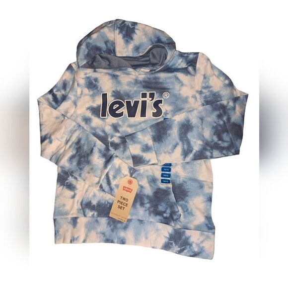 Levi's blue tie dye 2 piece‎ matching sweat suit size 10/12 - Picture 2 of 8